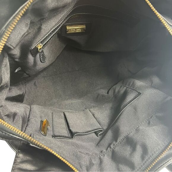 Badgley Mischka Black Leather Shoulder Bag - Picture 7 of 11